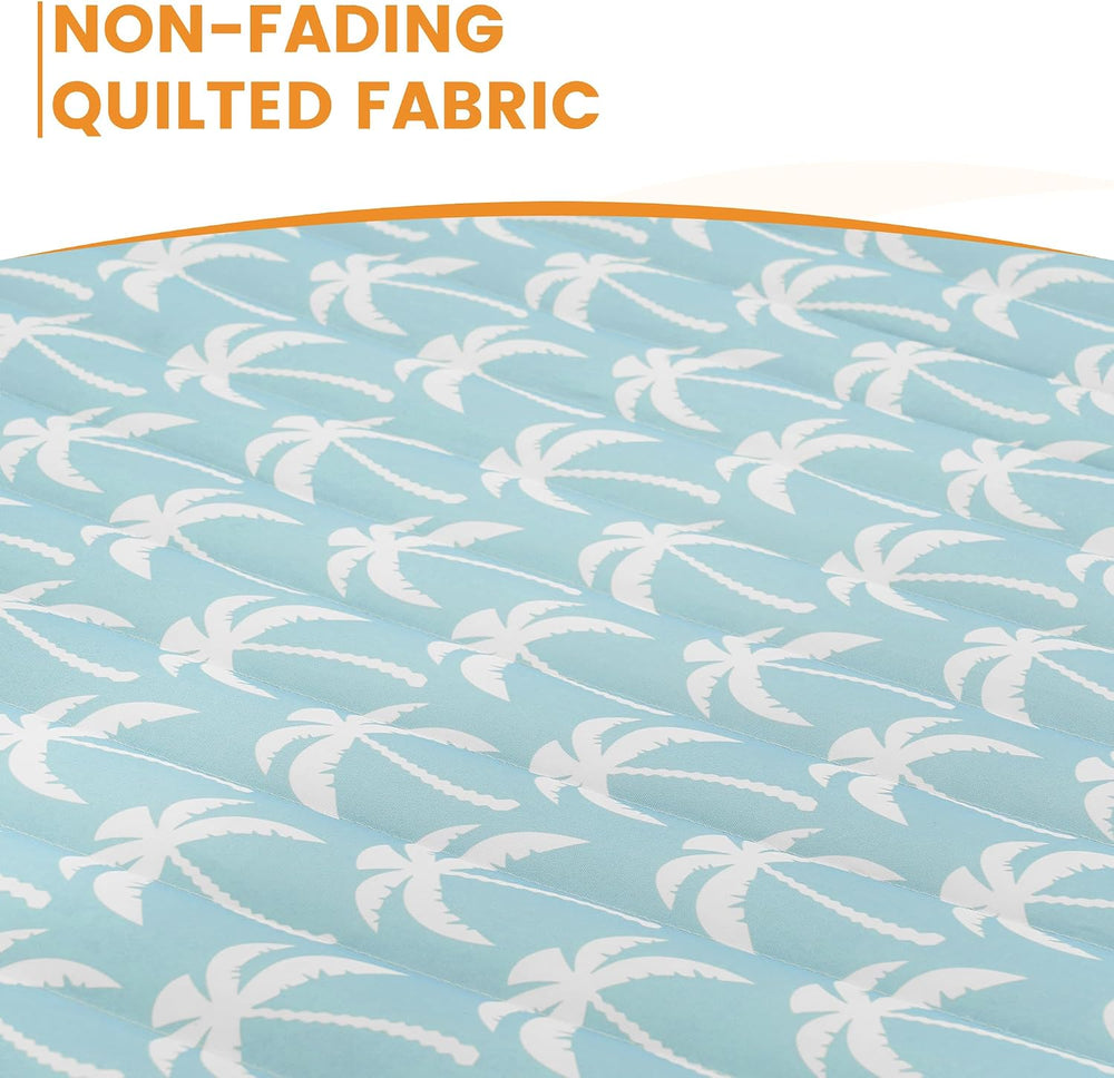 Lazy Daze 12FT Double Quilted Hammock for Outside with Pillow, Coastal Blue