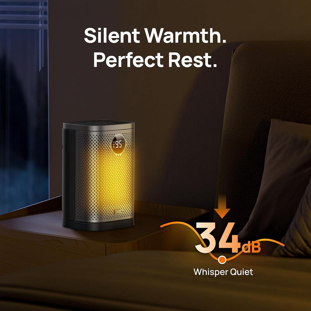 DREO Space Heater for Indoor, Portable Heater, 1500W Compact Ceramic Convecti...