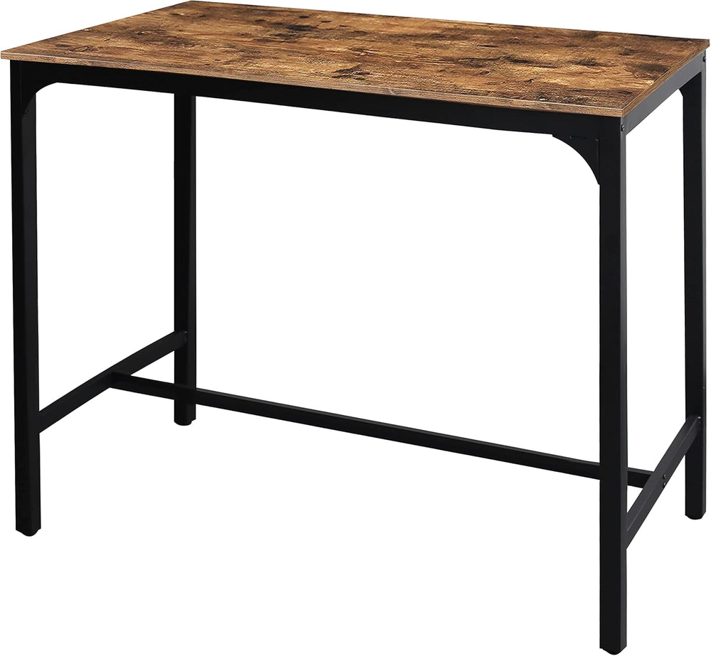 VEIKOU 47'' Industrial Bar Height Table, High Pub Table with Adjustab...