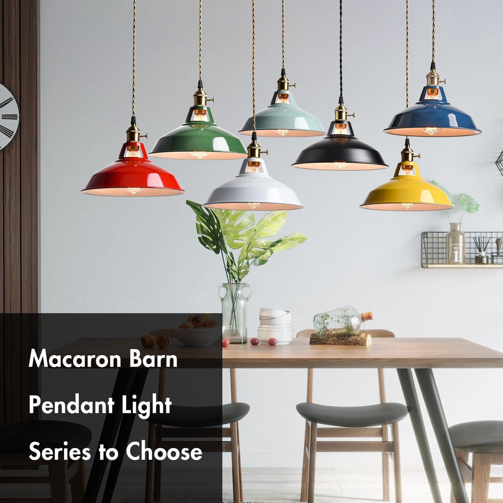 CLAXY Modern Pendant Light Sea Blue Dimmable Kitchen Hanging Light Fixture