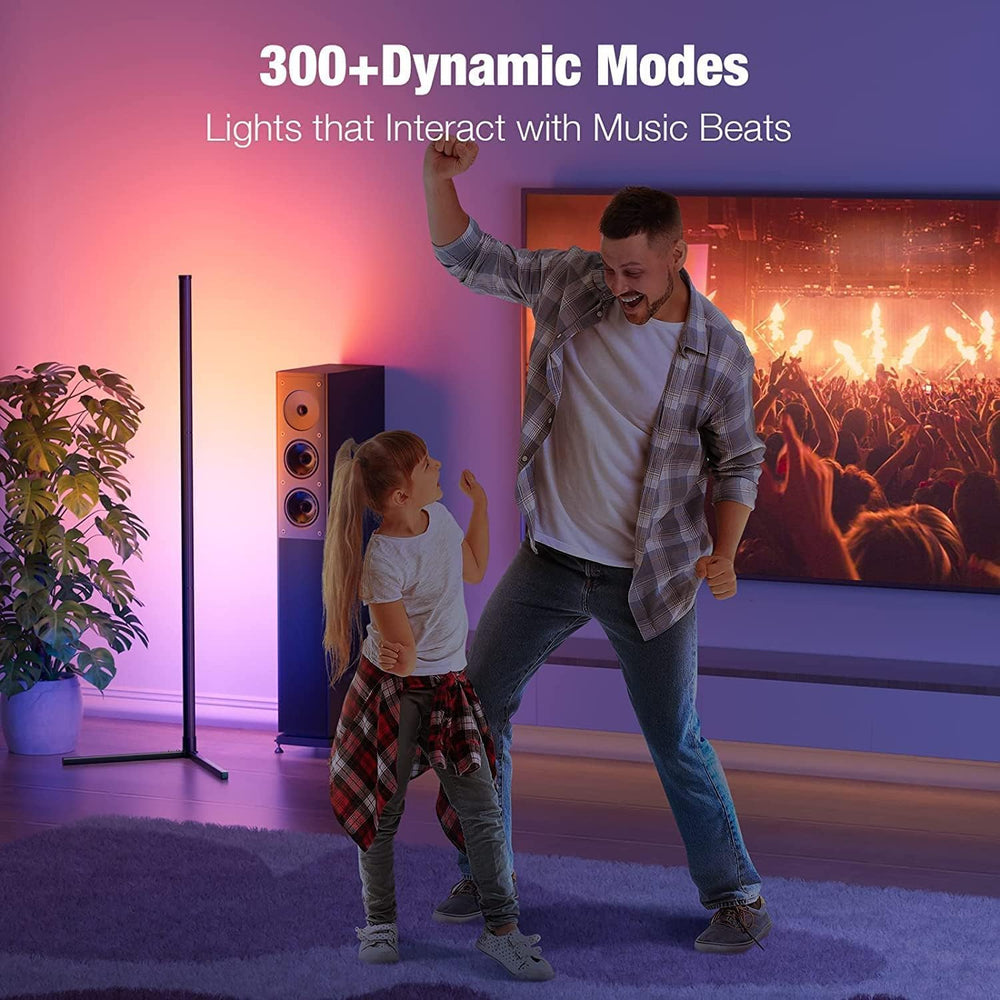 Corner Floor Lamp, 2 Pack LED Corner Lamp with App/Remote/Button Control, Sma...