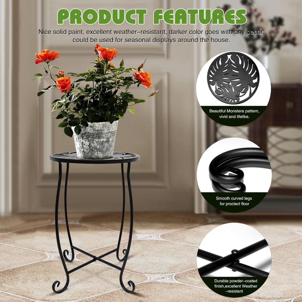 Small Side Tables for Small Space, 2 Pack Metal Outdoor Indoor Side Table