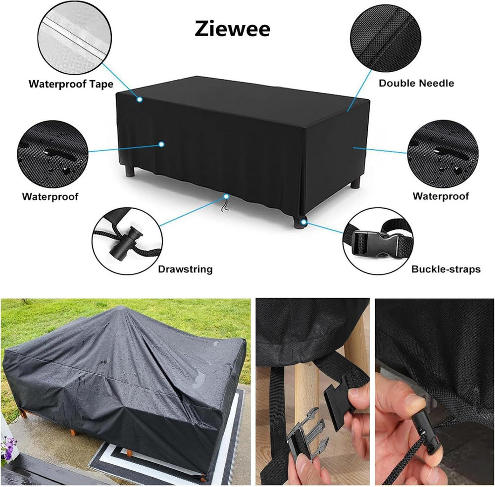 Patio Furniture Covers Outdoor Table Cover Waterproof Rectangular 420D Garden...