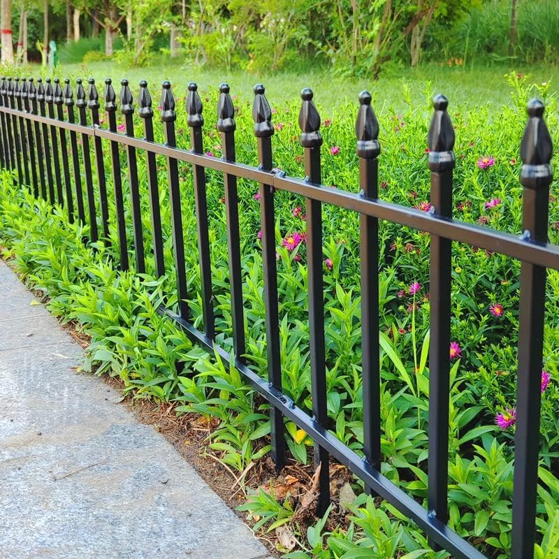 Thealyn 18" H x 22" W Decorative Metal Garden Border Fence, 10 Pane...