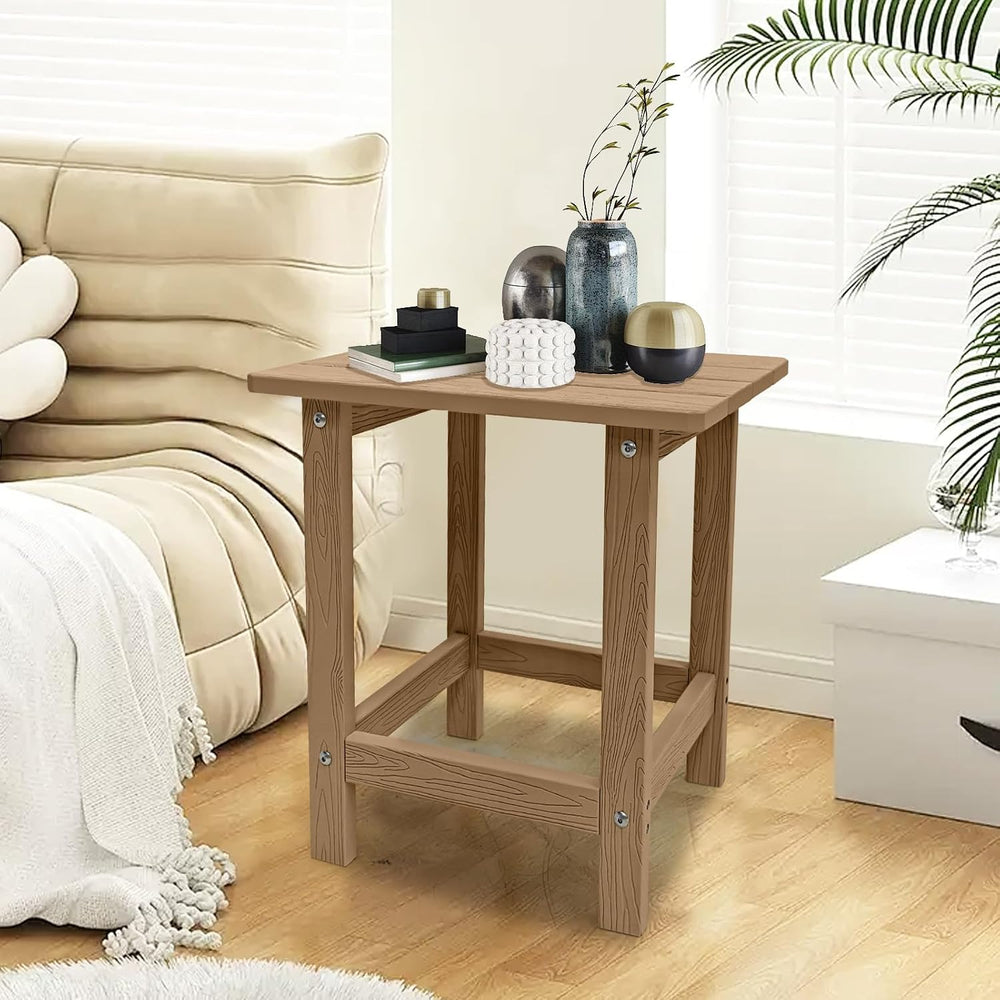 Meluvici Outdoor Side Table, HDPS Single Adirondack Side Table Weather Resist...