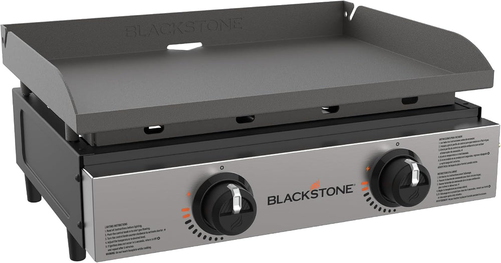 Blackstone 1666 22” Tabletop Griddle with Stainless Steel Faceplate, Powder C...