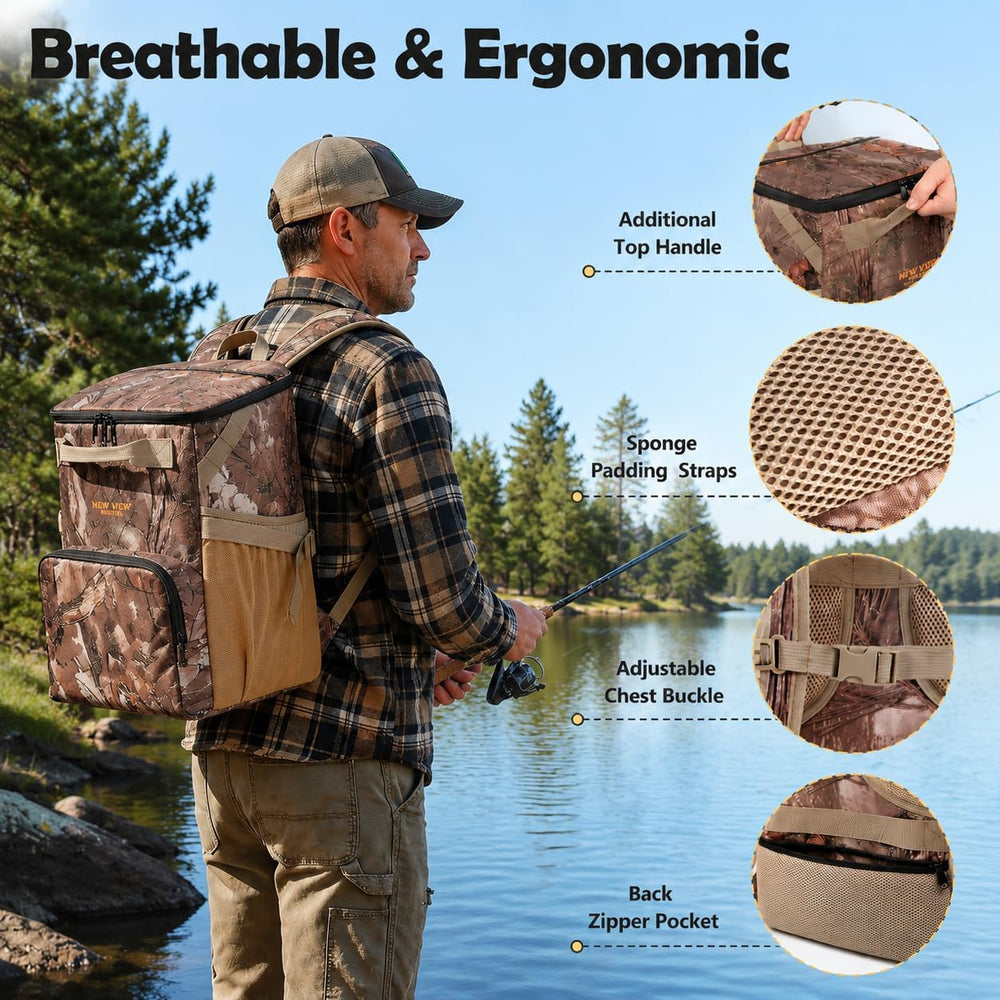 Backpack Cooler, 42 Can 16mm Leakproof Soft Cooler Backpack, Waterproof &...