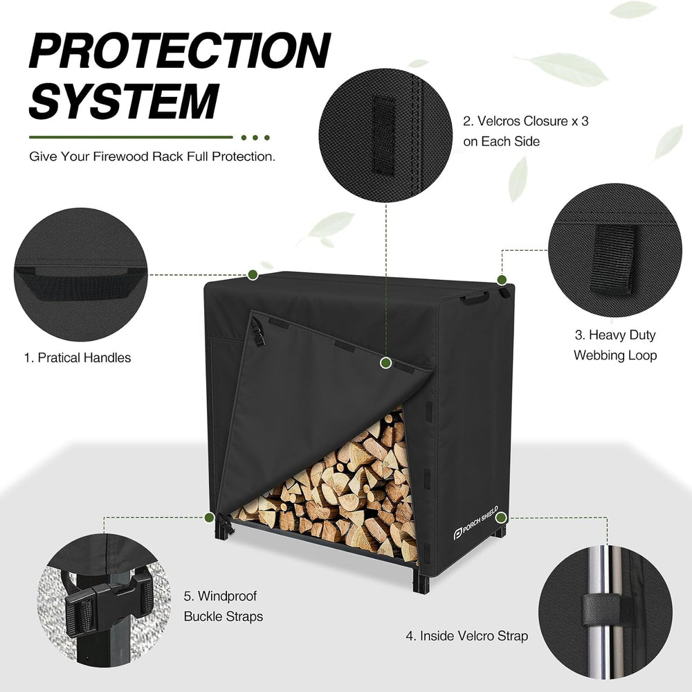 Porch Shield 4ft Waterproof Firewood Rack Cover