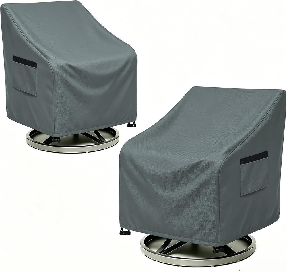Outdoor Swivel Chair Cover 2 Pack, Fits to 30" L X 34" W X 38.5&quo...