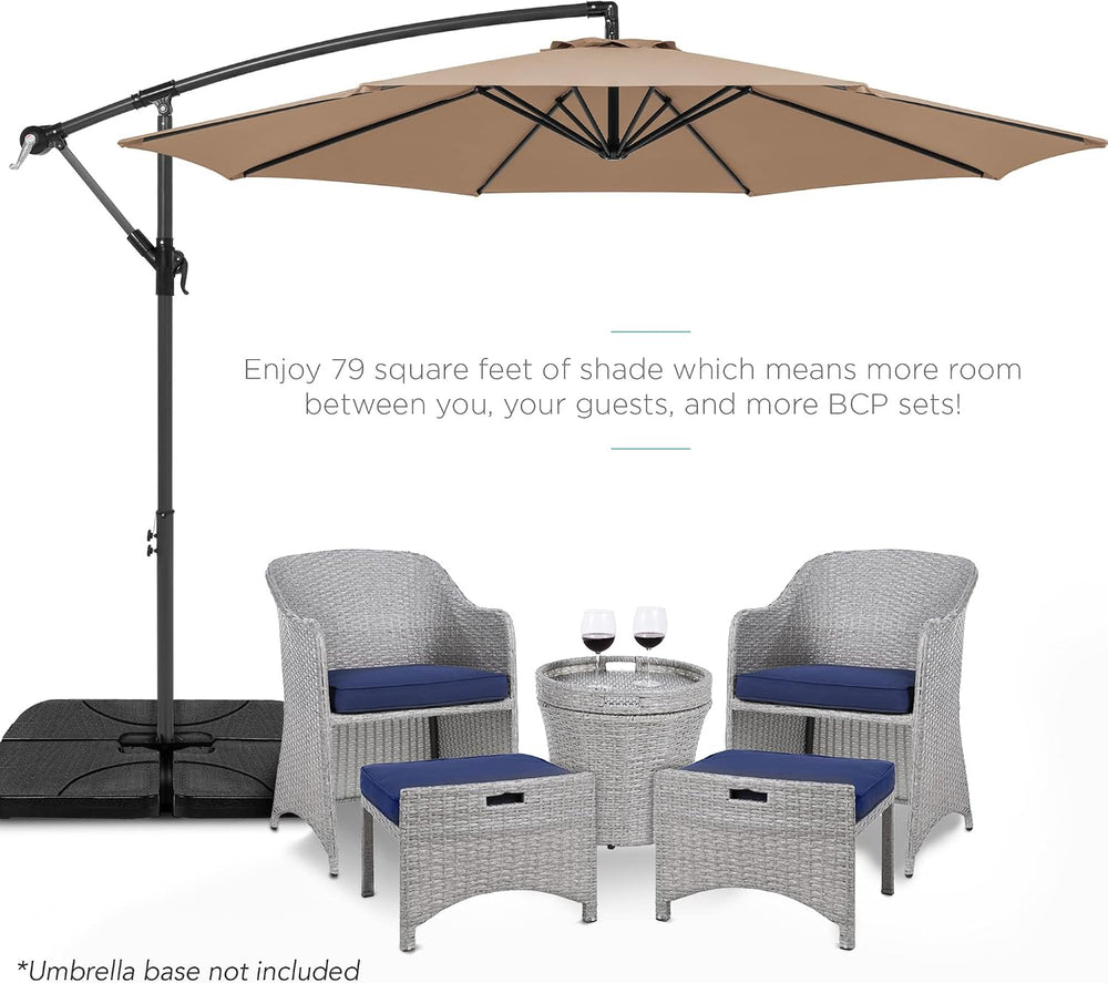 Best Choice Products 10ft Offset Cantilever Hanging Market Patio Umbrella, 8 ...