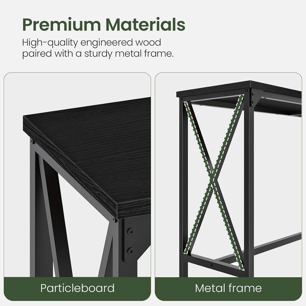 CHOEZON 63'' Bar Table, Kitchen Dining Table with Power Outlet and Fo...