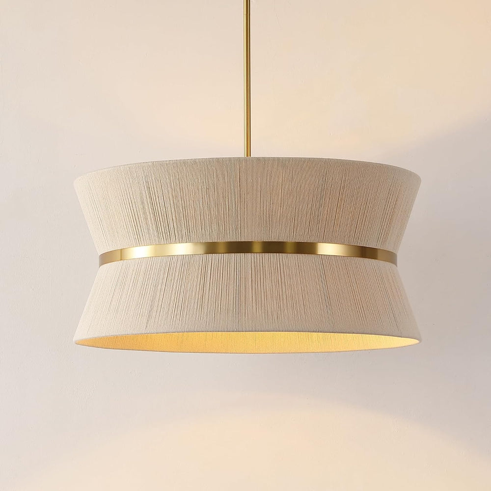 SAFAVIEH Lighting Collection – Alma Bleached Natural Rattan & Brass Gold ...