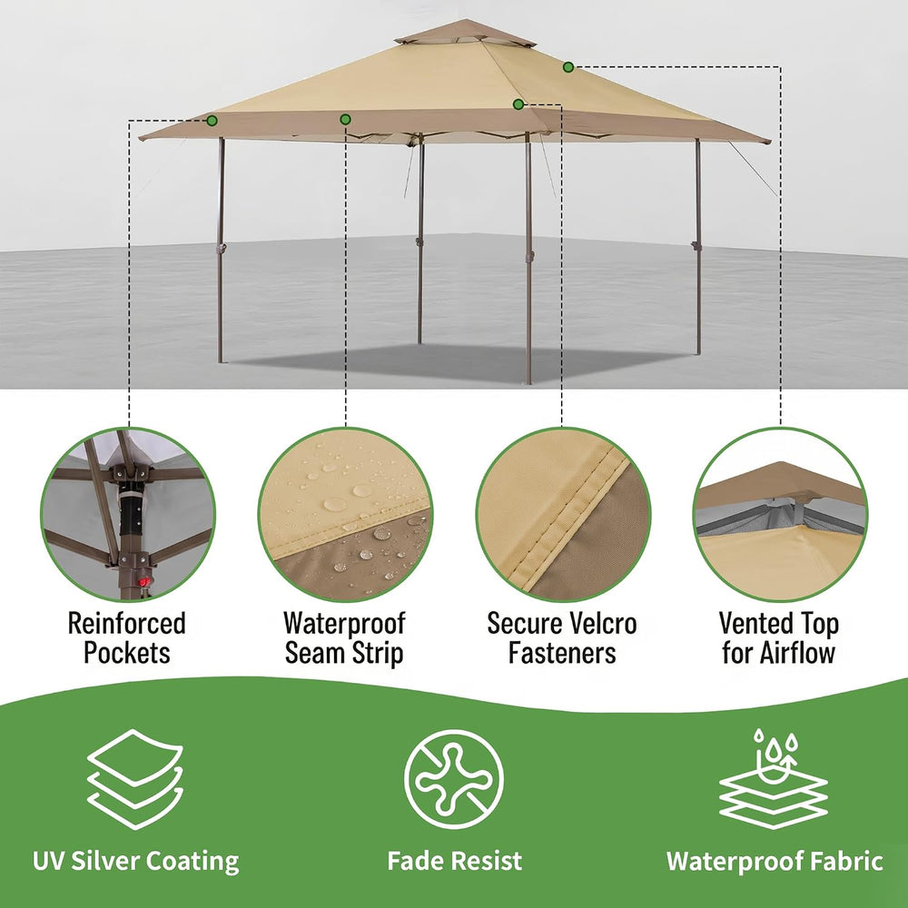 Canopy Replacement Top 13x13, Canopy Cover ONLY, Beige