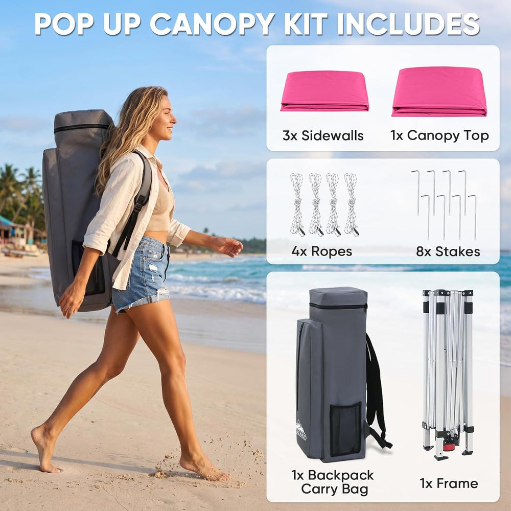 EAGLE PEAK Day Tripper 8x8 Aluminum Super-Lightweight Slant Leg Pop Up Canopy...