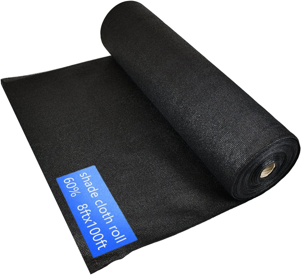 60% Shade Cloth Roll 8ft x 100ft - HDPE Sun Shade Fabric Roll, UV Block Cutta...