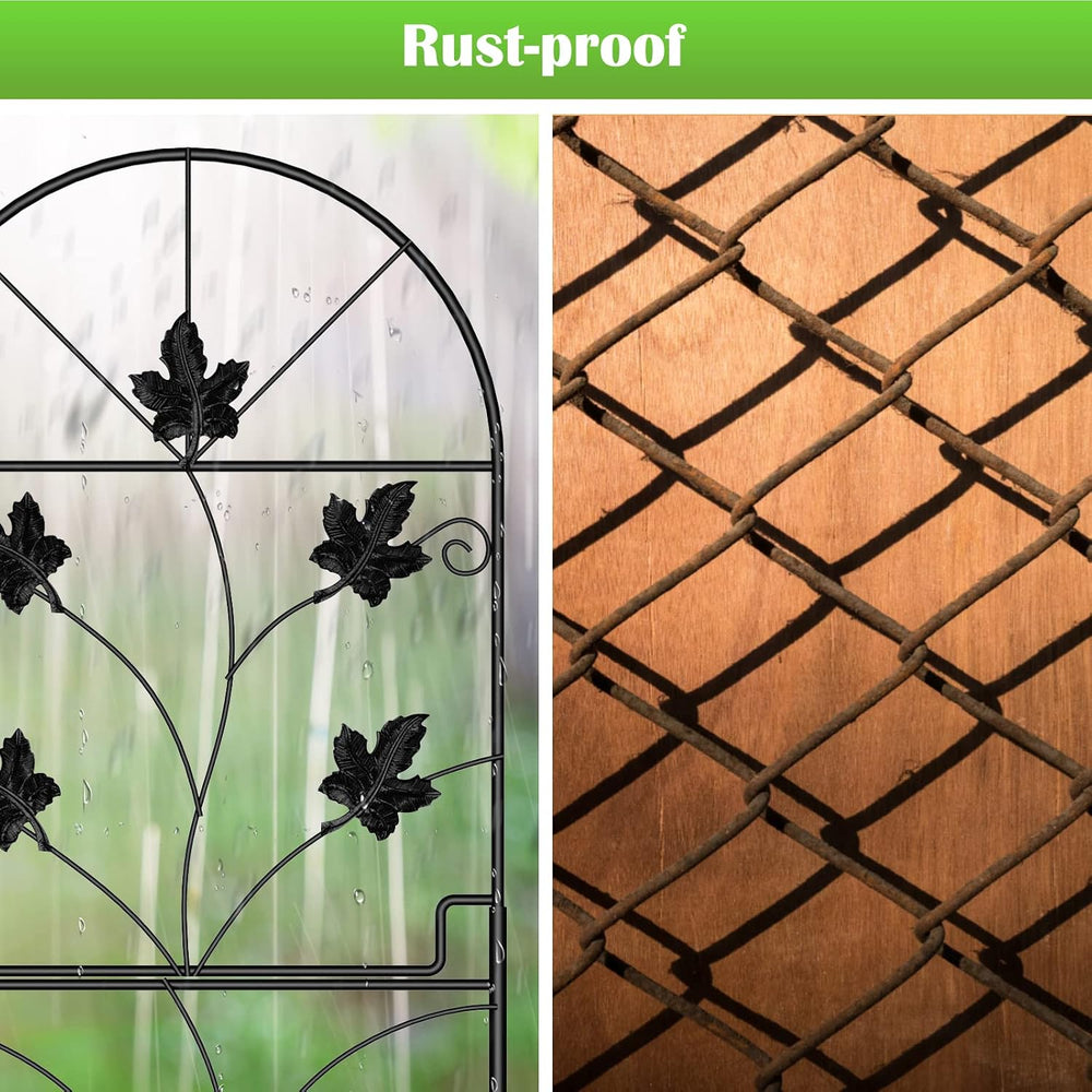15 Pack Decorative Garden Fence Panels No Dig Fencing, Total 38in (H) x 16ft ...