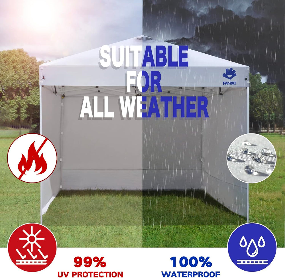 FANPAT 10x10 Canopy Sidewalls for Canopy Frame, White (3Pcs Sidewalls Only)