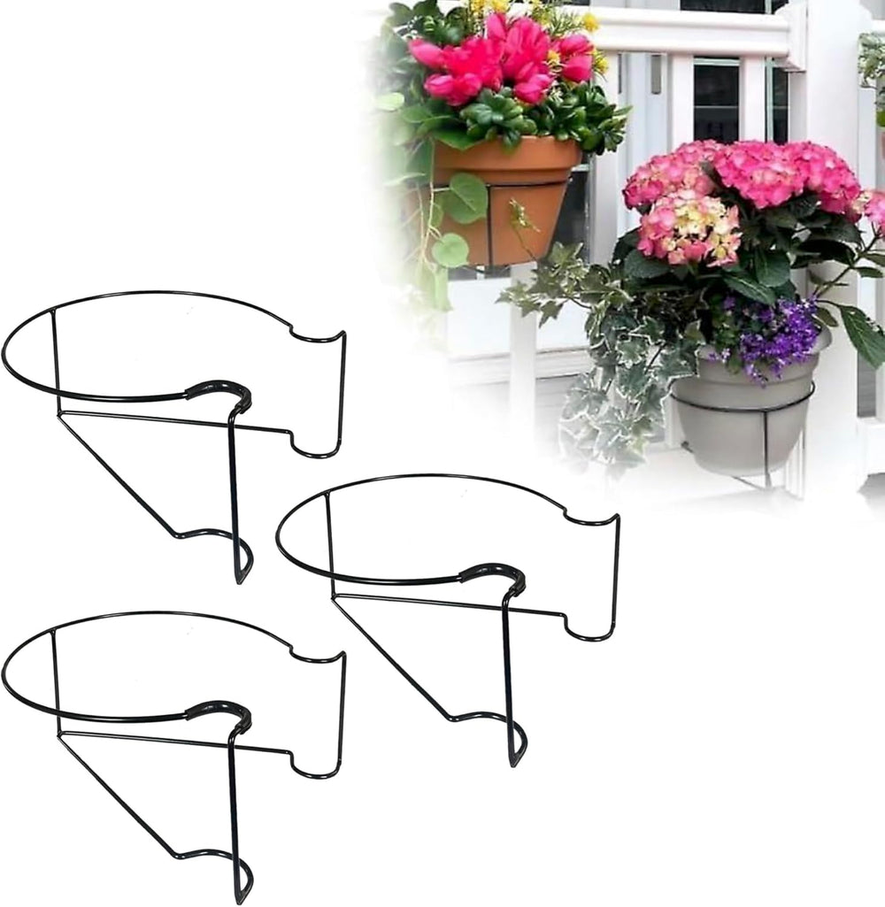 Bloem RailScapes Adjustable Floating Planter Hanger, Fits 0.5”-0.75” Balcony ...