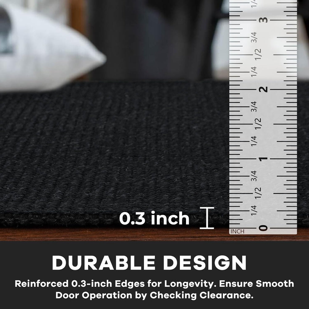 KOZYFLY 2x6 Runner Carpet, Washable Non Slip Entryway Hallway Rug, Black