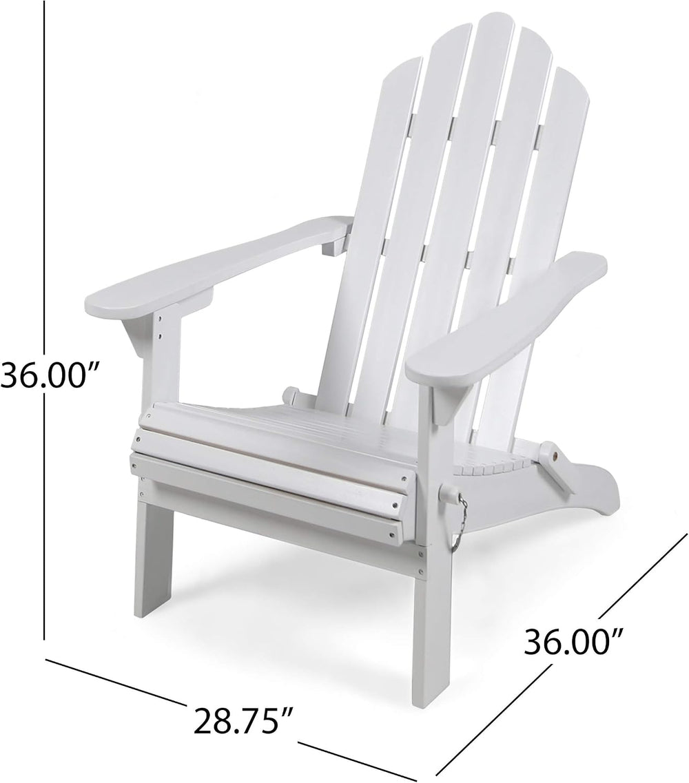 Christopher Knight Home Cara Outdoor Foldable Acacia Wood Adirondack Chair, W...