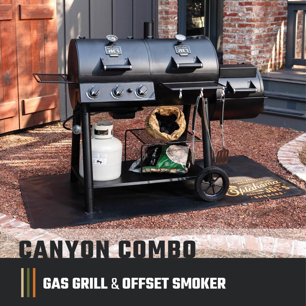 Oklahoma Joe's Canyon Combo Dual Fuel 3-Burner Propane Gas and Charcoal S...