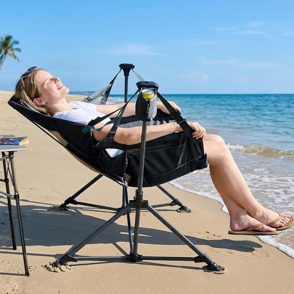 Portal Hammock Camping Chair Heavy Duty 400lbs - Breathable Mesh Outdoor Swin...