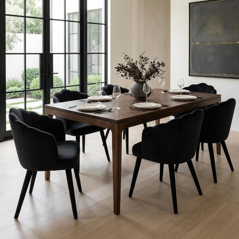 Hyfirm Velvet Dining Chairs Set of 6, Upholstered Modern Kitchen Dining Chair...