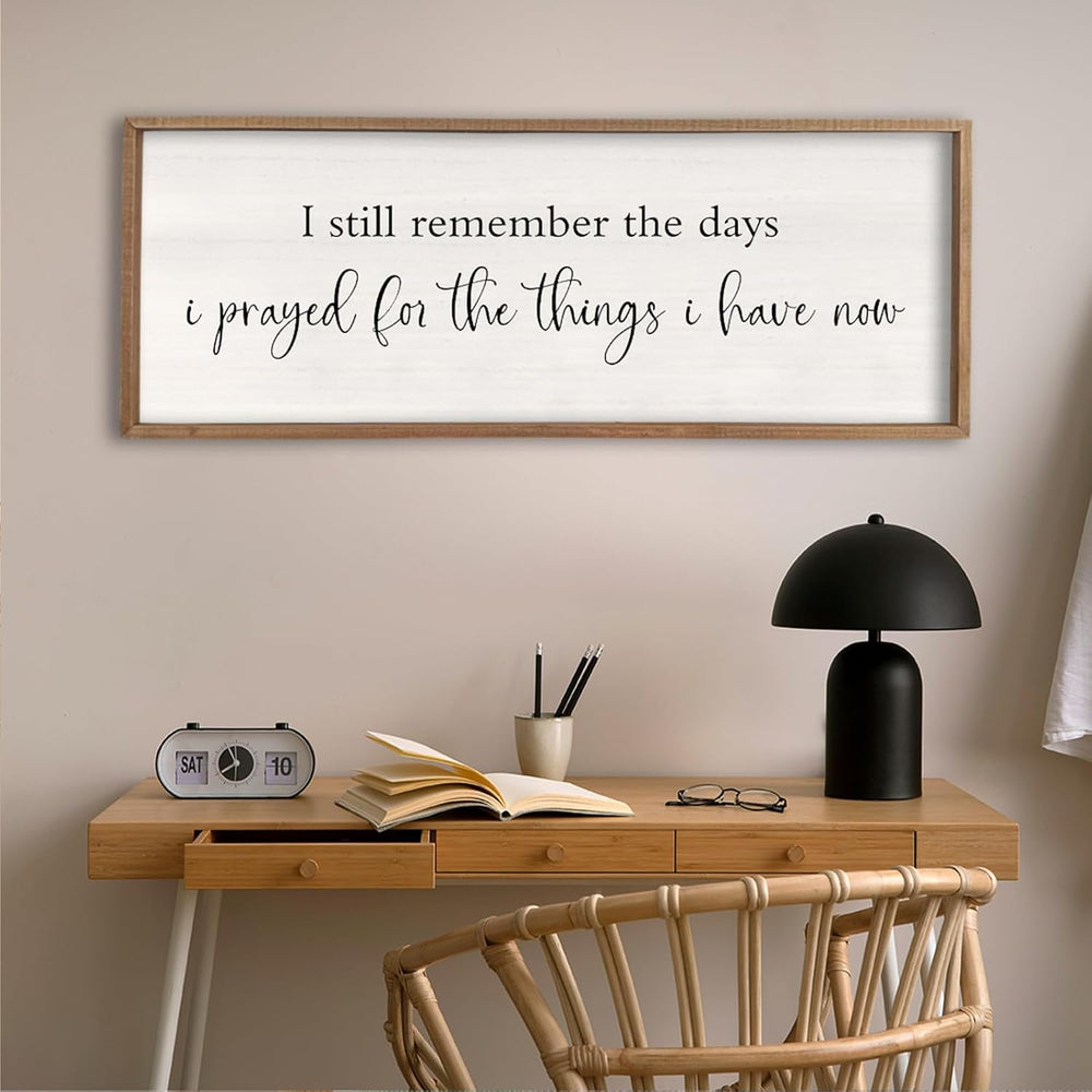 comurdyo I Still Remember the Days I Prayed Sign, 32" x 12", Wood