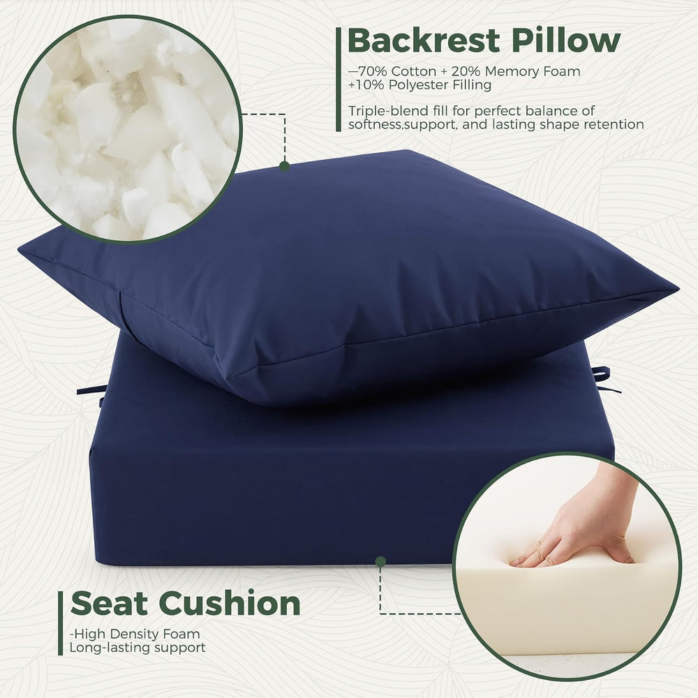 Outdoor Chair Cushions, Waterproof & Fade Resistant Patio Cushions