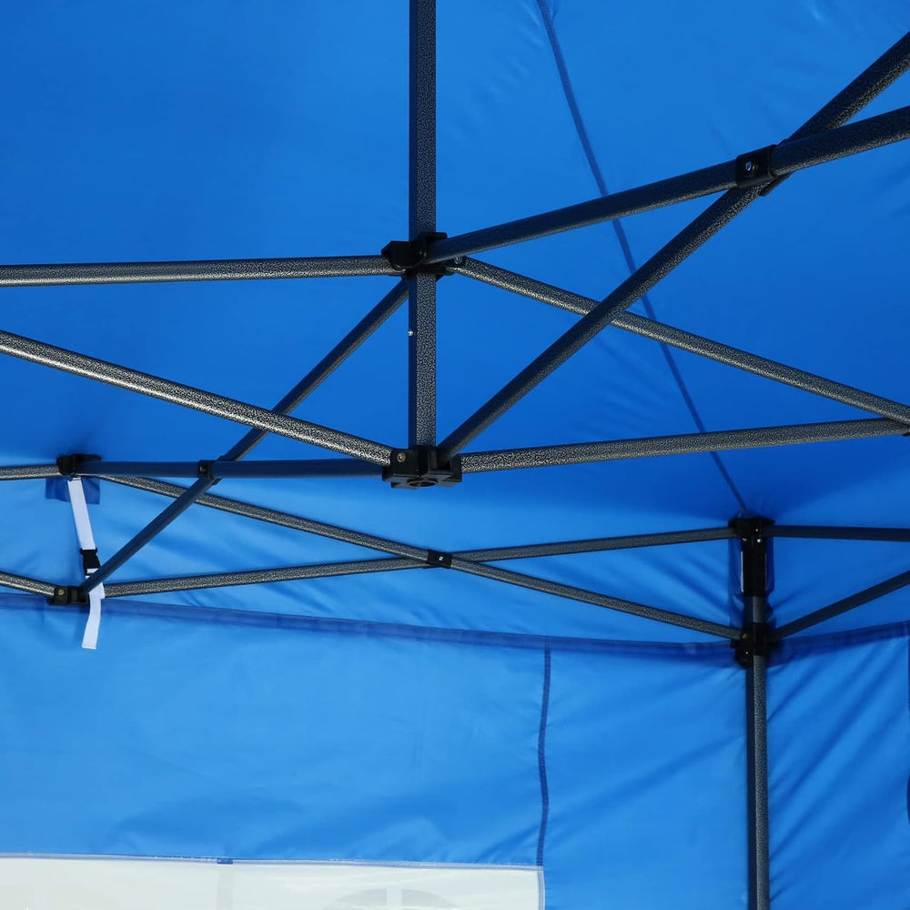 COBIZI 10x10 Pop Up Canopy Tent,Heavy Duty Canopy(Gray with 4 Sidewalls)