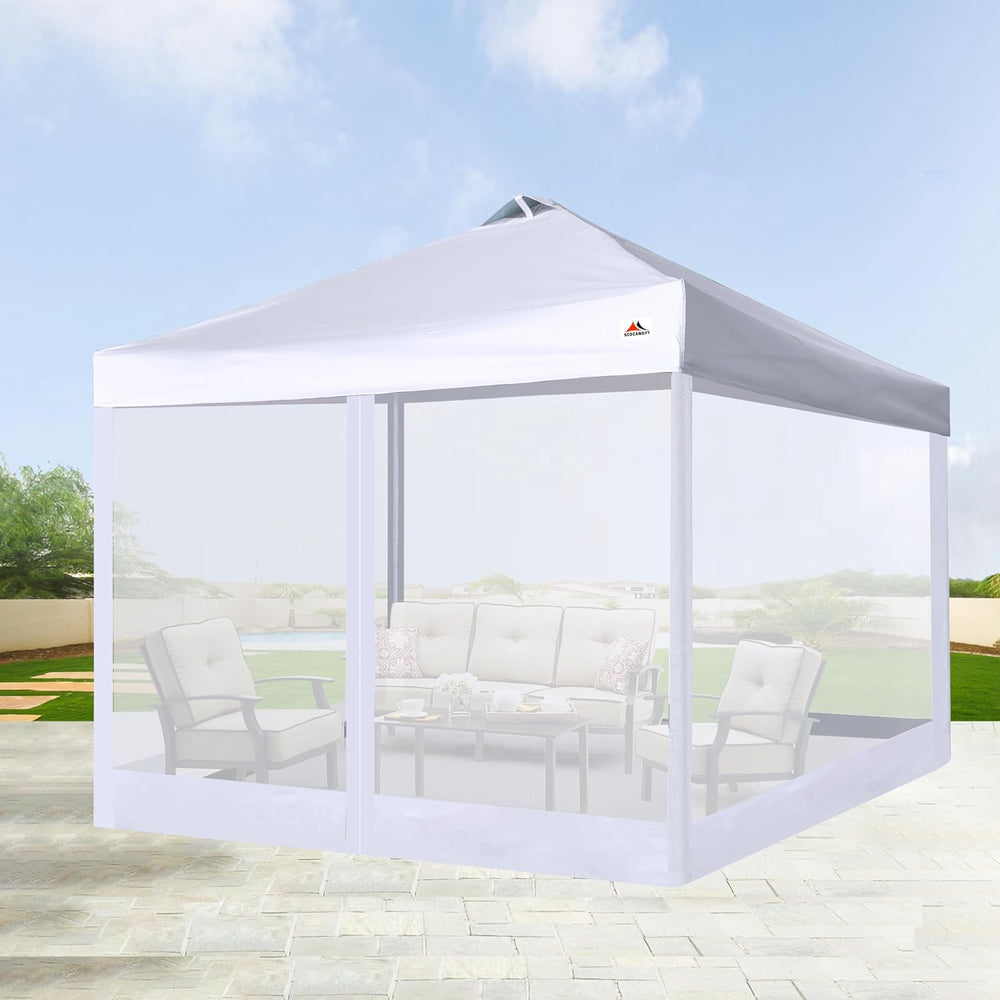 SCOCANOPY Replacement Mesh sidewall for Most 10x10 Canopy Or Gazebo,(White)