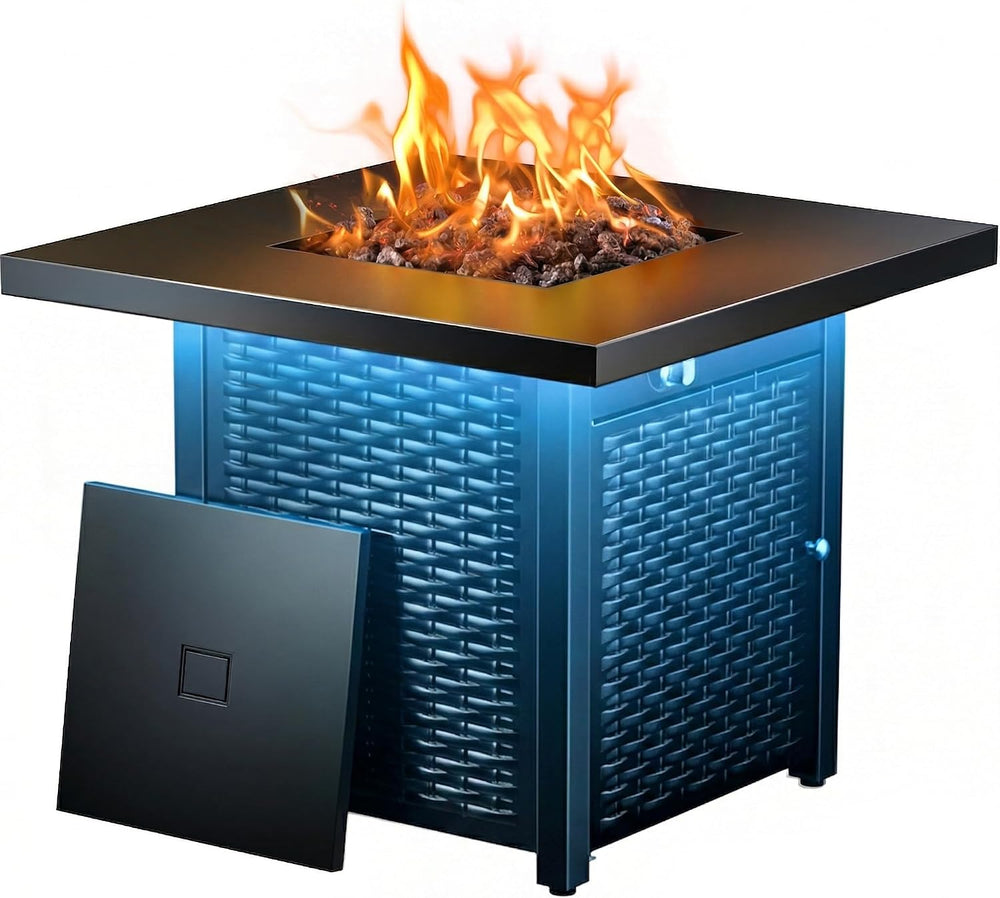 Ciays 28" Propane Fire Pit Table, 50,000 BTU CSA-Listed Gas Fire Pit wit...