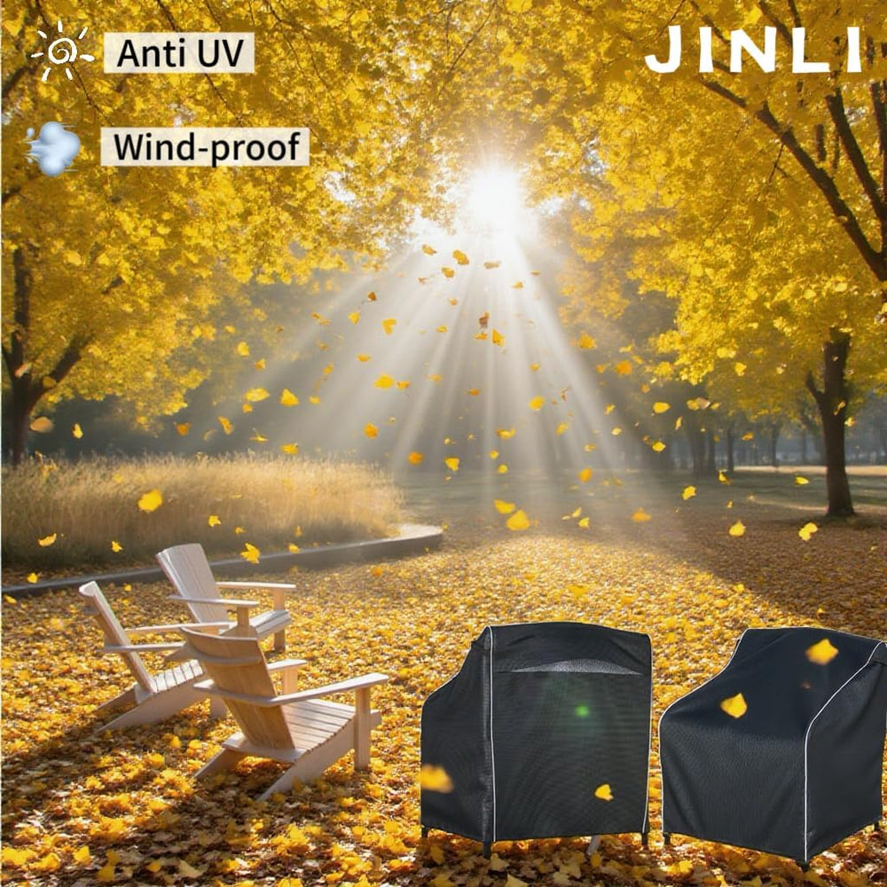 JINLI Waterproof Patio Adirondack Chair Cover 4-piece Set, Lawn/Garden Outdoo...