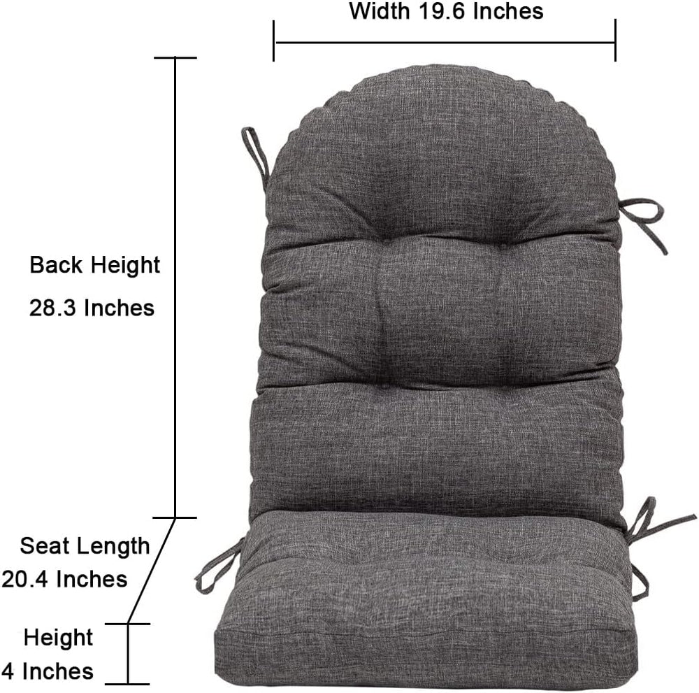 QILLOWAY Outdoor High Back Chair Cushion for Adirondack, All Weather Rocking ...