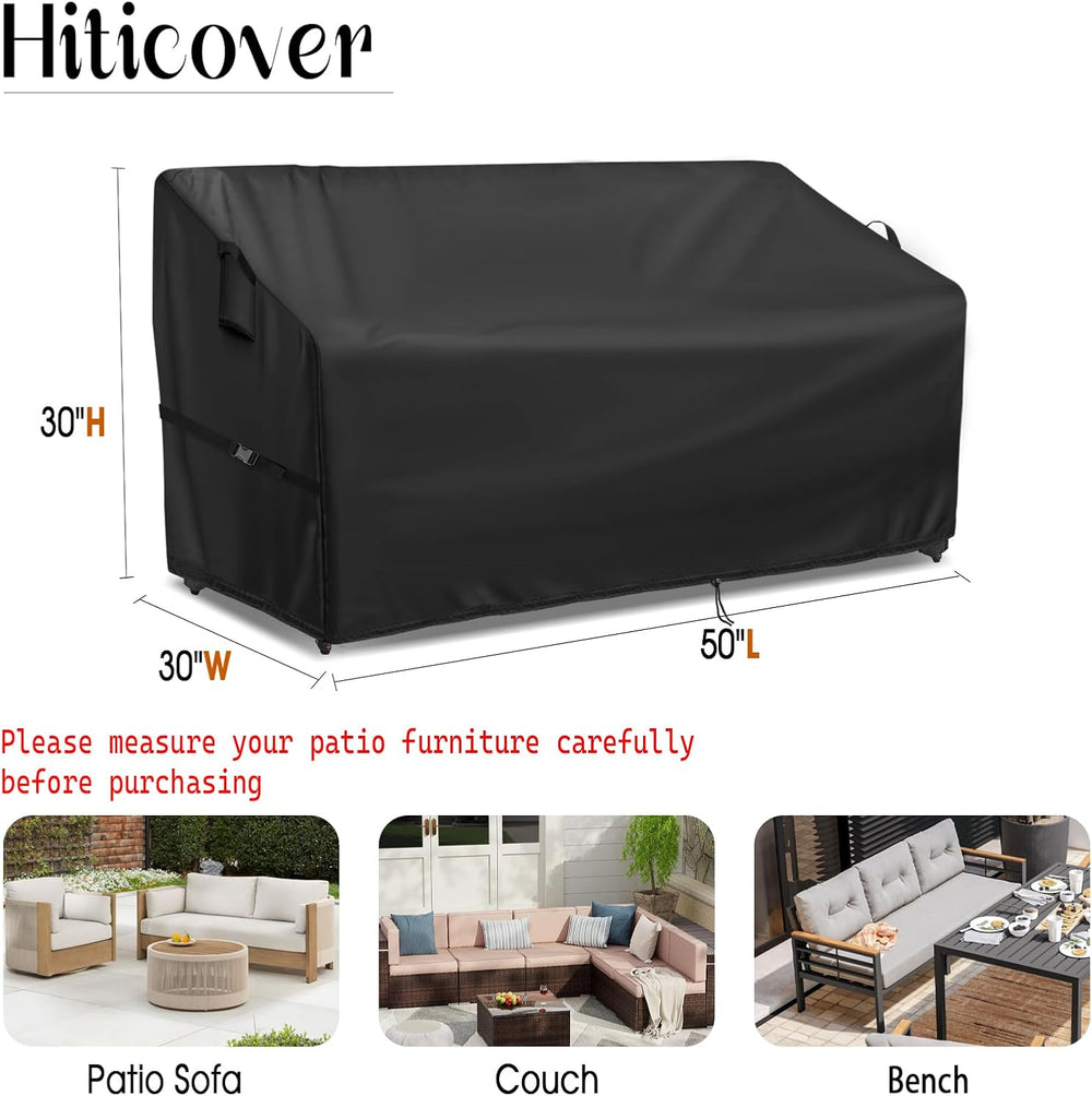 50" Outdoor Patio Loveseat Sofa Cover, 50" W x 30" D x 30" H