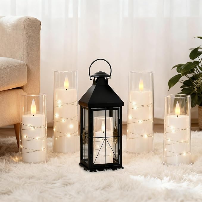 Raycare Flameless Candle with Remote Timer, 7 Flickering Acrylic Battery Oper...