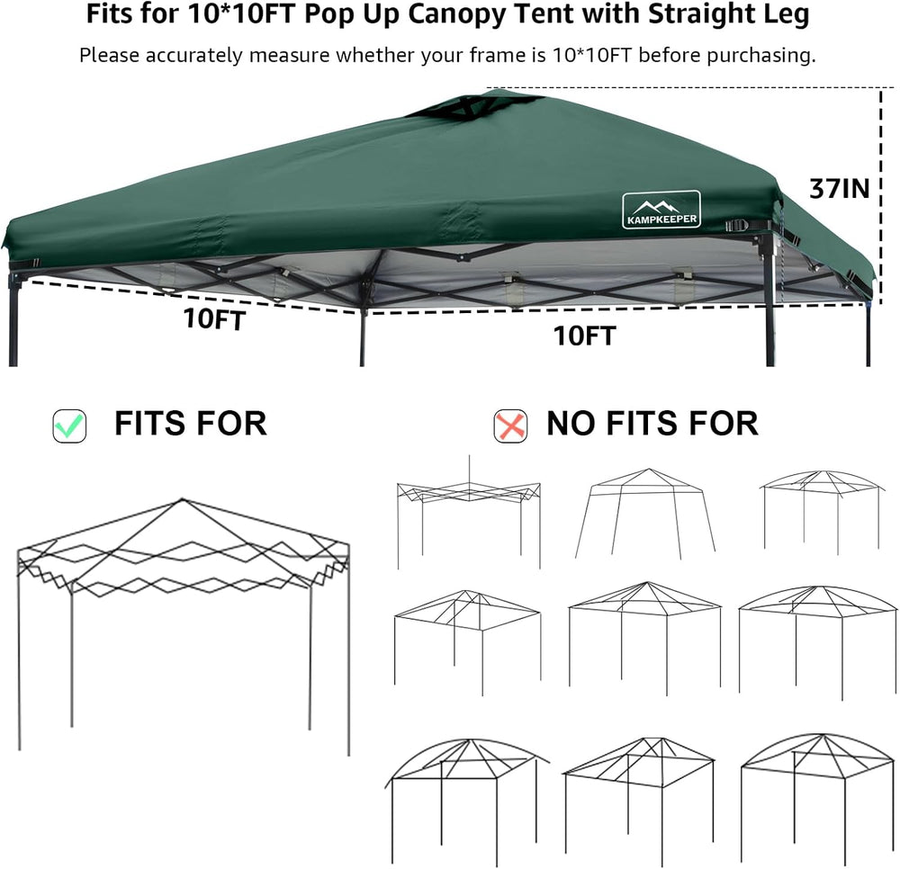 10x10 Replacement Top Pop Up Canopy Tent Cover Roof with Air Vent-Top Only