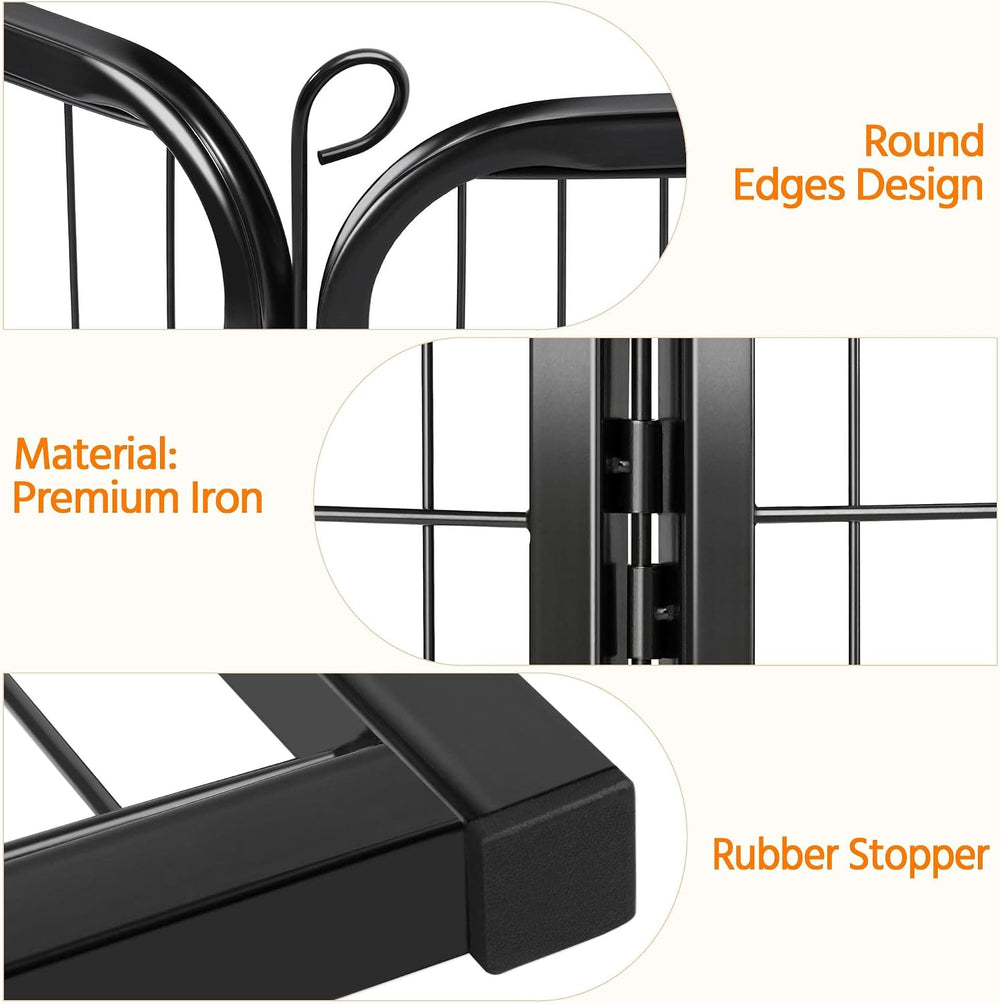 Yaheetech 24in x 5.3ft Rustproof Foldable Metal Decorative Garden Fence