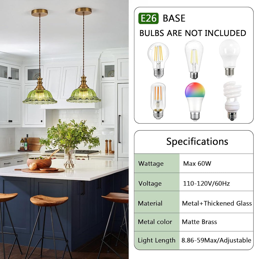 HDDFL Glass Pendant Lights Modern Pendant Lighting Fixtures Hanging Lamp for ...