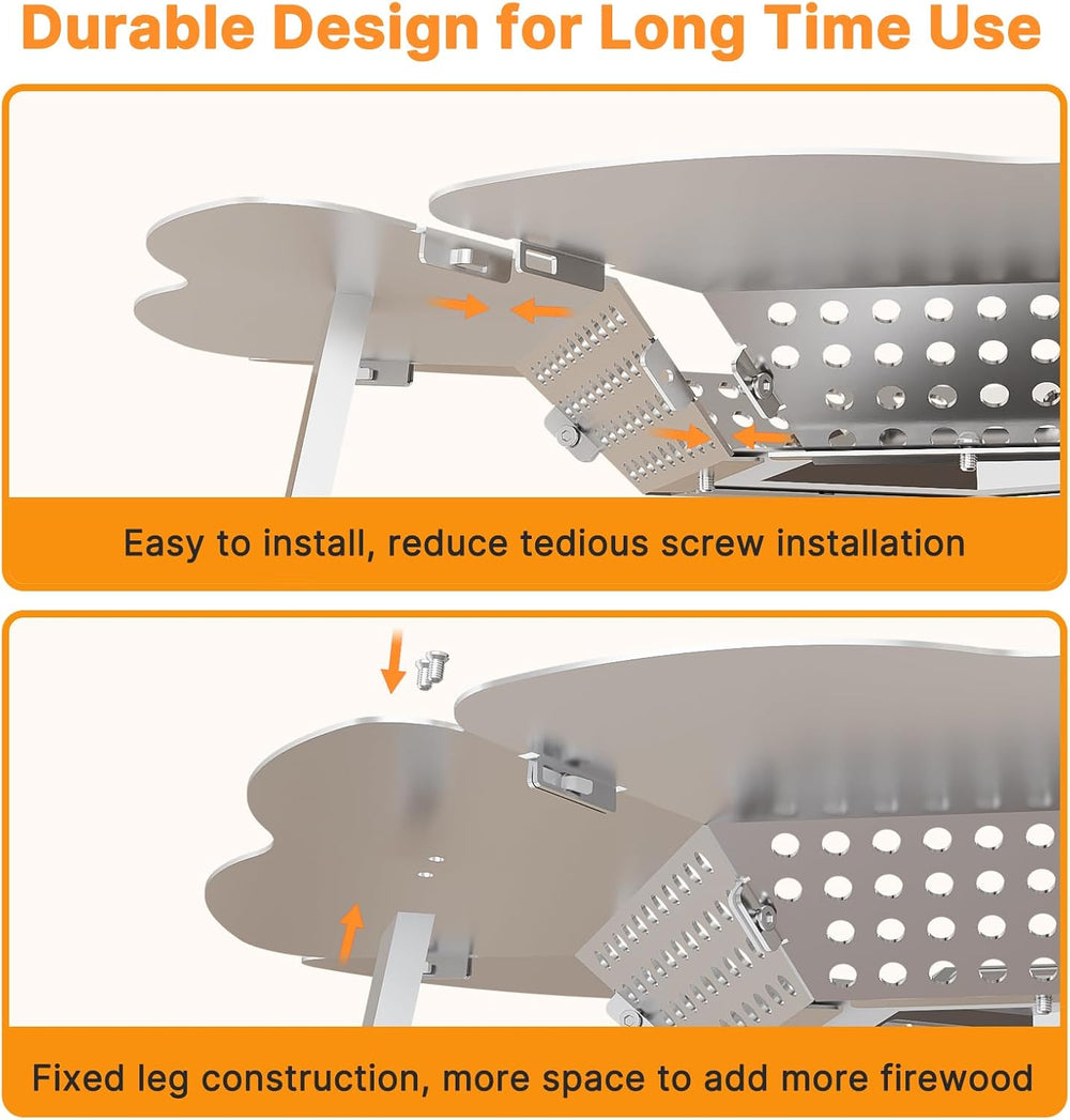 Heat Deflector for Solo Stove Bonfire 19.5", Portable 304 Stainless Stee...