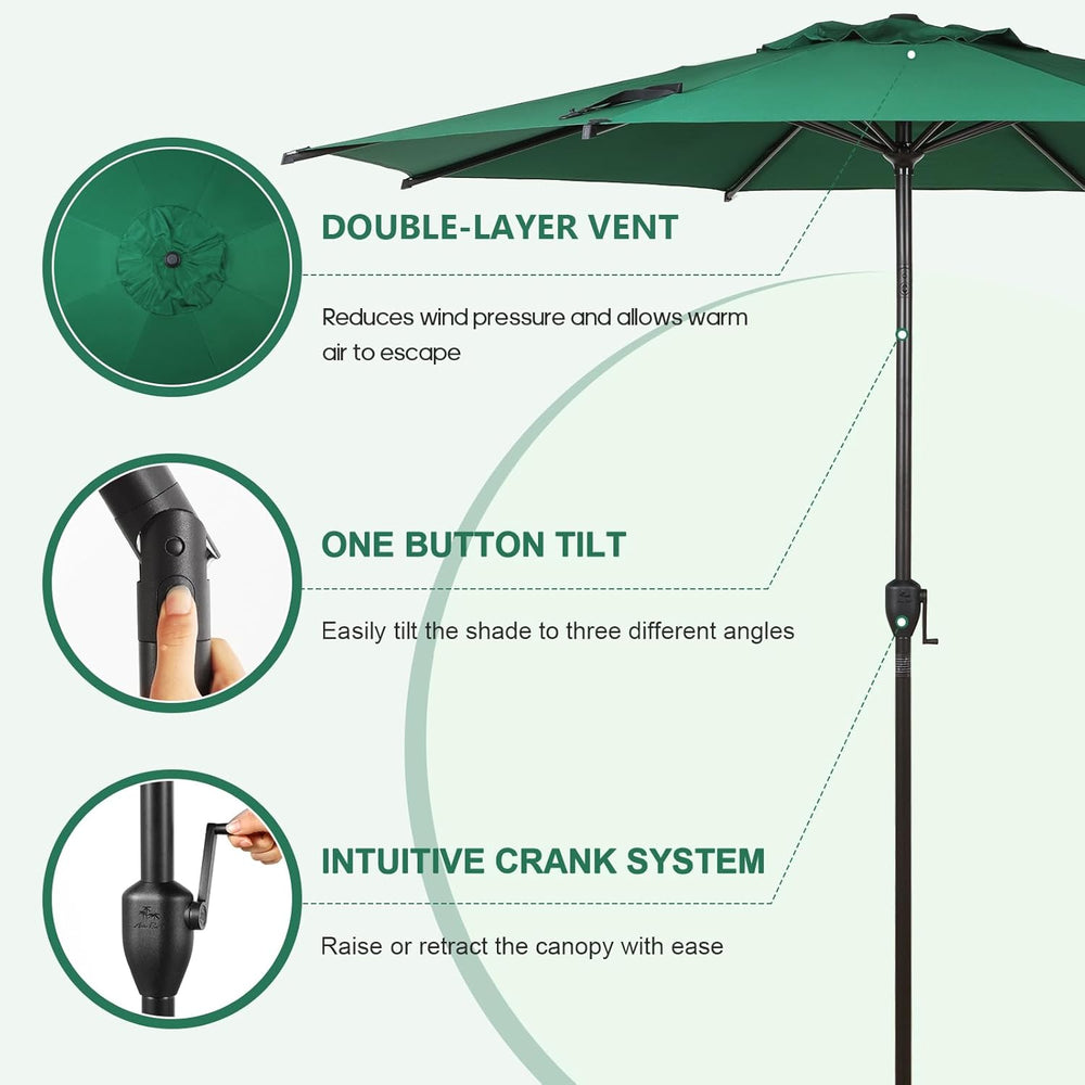Abba Patio 9FT Lyon Outdoor Patio Umbrella Outdoor Table Umbrella with Push B...