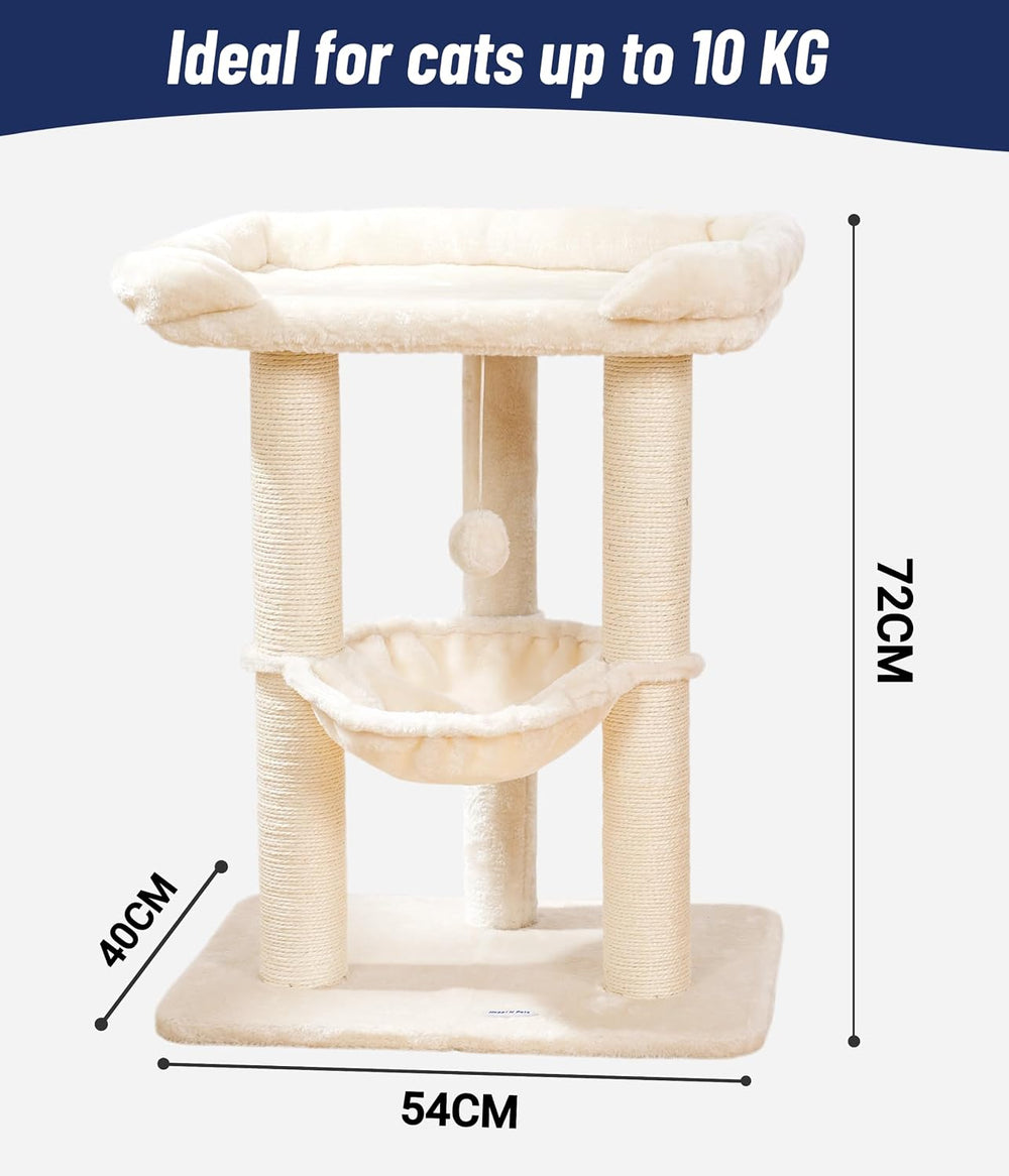 Happi N Pets Cat Tree, Cat Scratching Posts with Large Bed for Big Cats