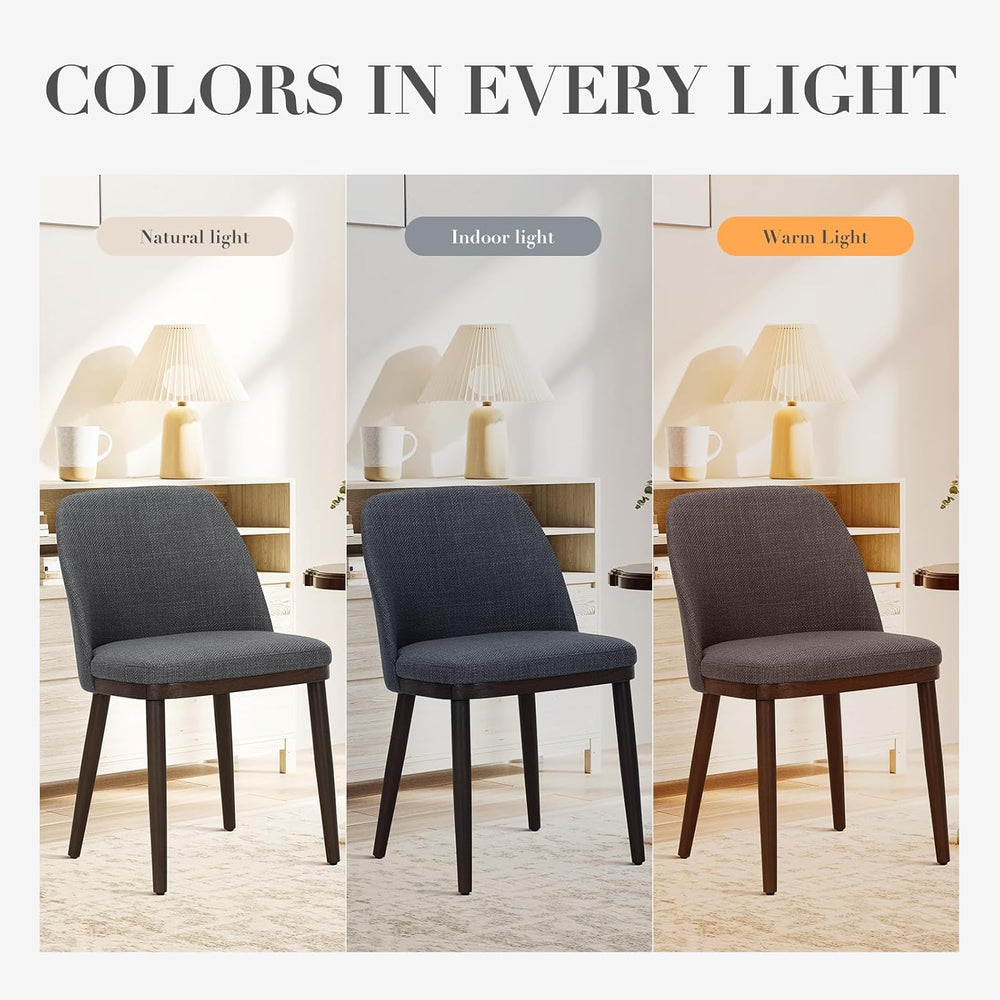 COLAMY Upholstered Dining Chairs Set of 4, Modern Kitchen Chairs with Back, L...