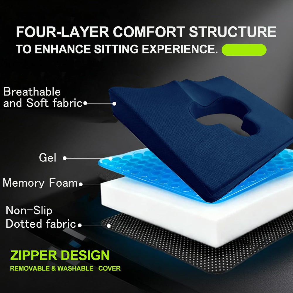 Gel Wheelchair Seat Cushion,Bed Sore Cushions for Butt,Gel Cushion for Pressu...