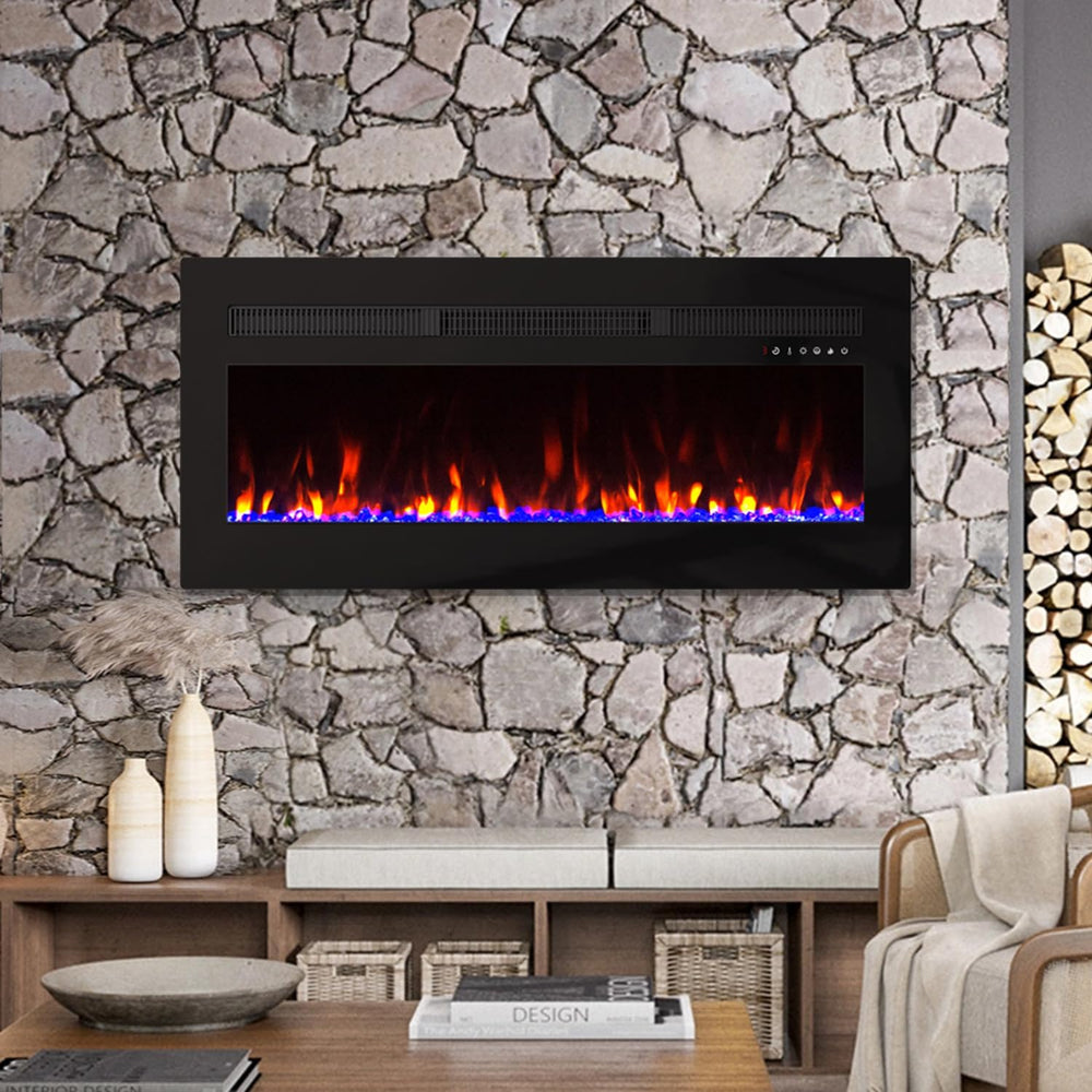 Panana Electric Fireplace Heater Wall Mounted, 60 inch Wide Recessed Electric...