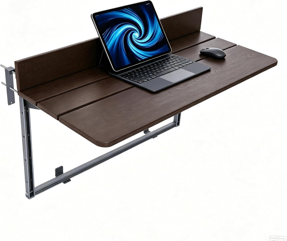 Foldable Balcony Bar Table for Railings, Folding Hanging Deck Rail Table for ...