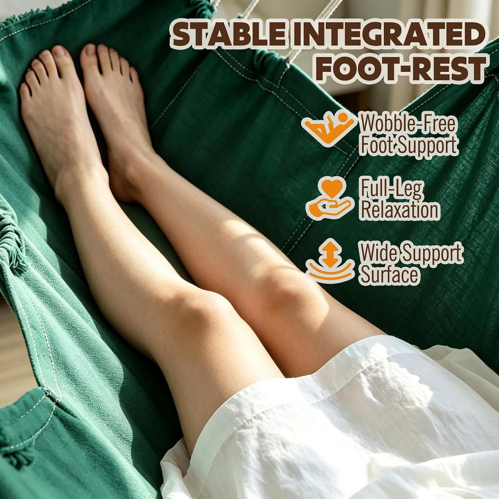 Chihee Hammock Chair Foot Rest 2 Cushions Max 500 lb Metal Spreader Bar