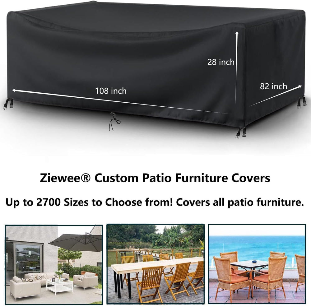 Patio Furniture Covers Outdoor Table Cover Waterproof Rectangular 420D Garden...