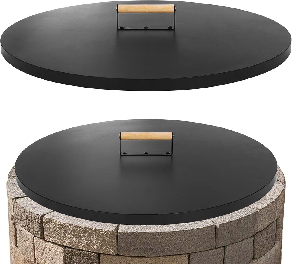 1MORE Fire Pit Lid Round 30"w/Handles,Firepit Cover,All-season Protective