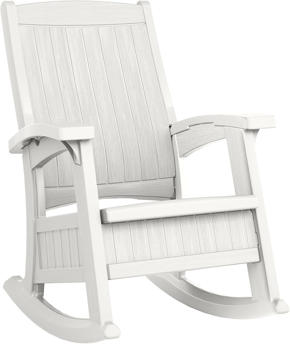 Suncast Outdoor Patio Rocking Chair with 7 Gal. of Under-Seat Storage, Stylis...
